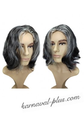 Карнавальный мужской парик- длинные волнистые мелированные волосы